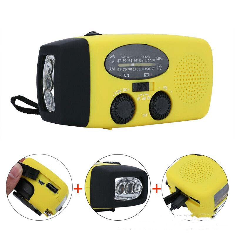 Voyah™ 4-in-1 Emergency Solar Radio | AM/FM/WB Weather Alert & Survival Power Bank