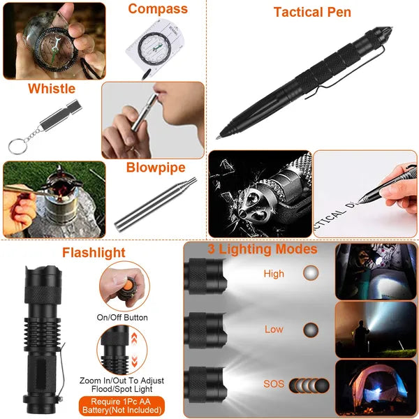 Voyah™ Tactical 125-Piece Survival & First Aid Kit | Professional Emergency Gear for All Adventures