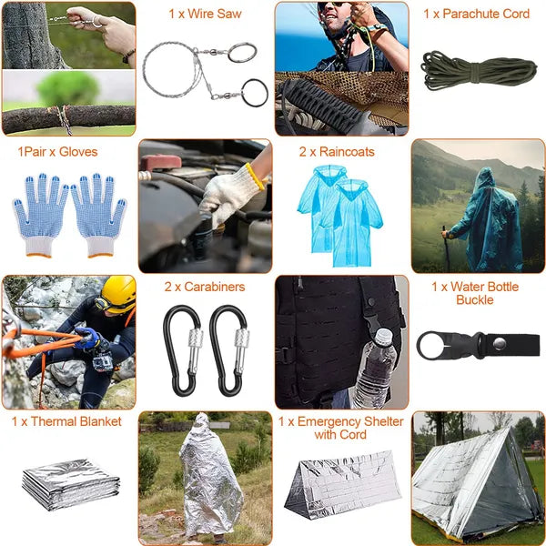 Voyah™ Tactical 125-Piece Survival & First Aid Kit | Professional Emergency Gear for All Adventures