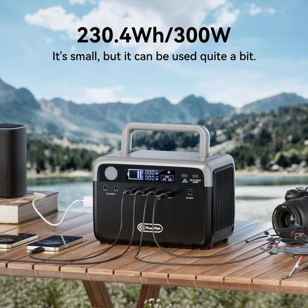 Voyah™ Elite 300W Portable Power Station | 230.4Wh LiFePO4 Emergency Solar Generator