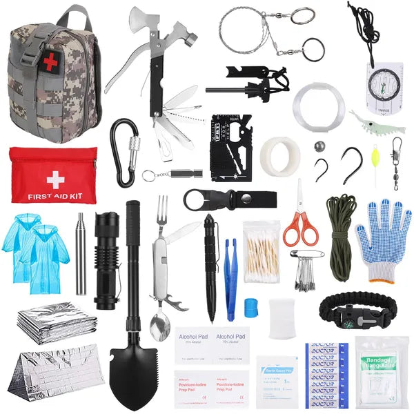 Voyah™ Tactical 125-Piece Survival & First Aid Kit | Professional Emergency Gear for All Adventures
