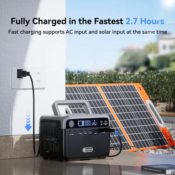 Voyah™ Pro 300W Solar Generator Kit | 230Wh LiFePO4 Power Station & 60W Foldable Panel