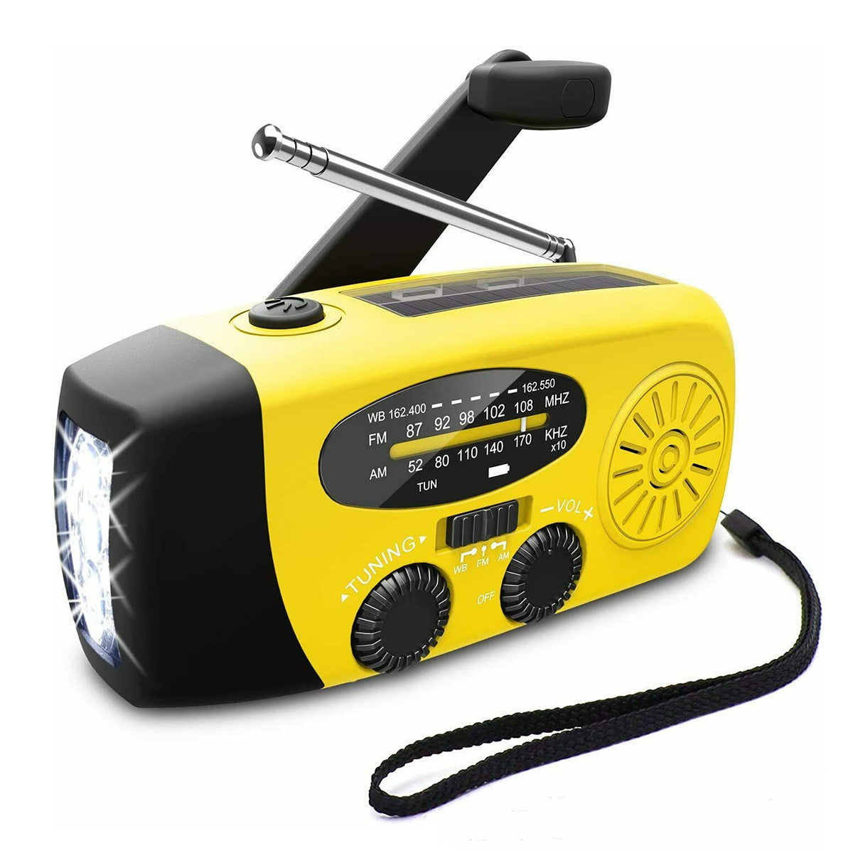 Voyah™ 4-in-1 Emergency Solar Radio | AM/FM/WB Weather Alert & Survival Power Bank