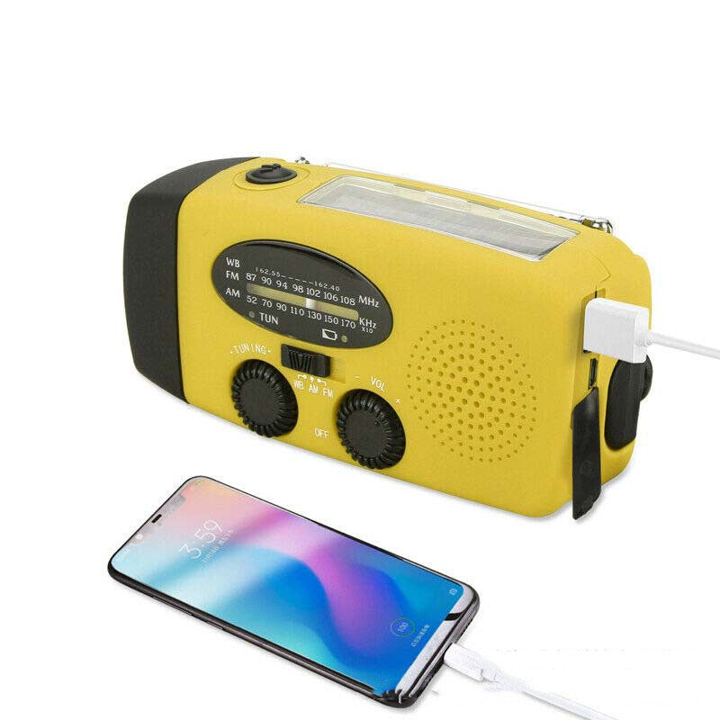Voyah™ 4-in-1 Emergency Solar Radio | AM/FM/WB Weather Alert & Survival Power Bank