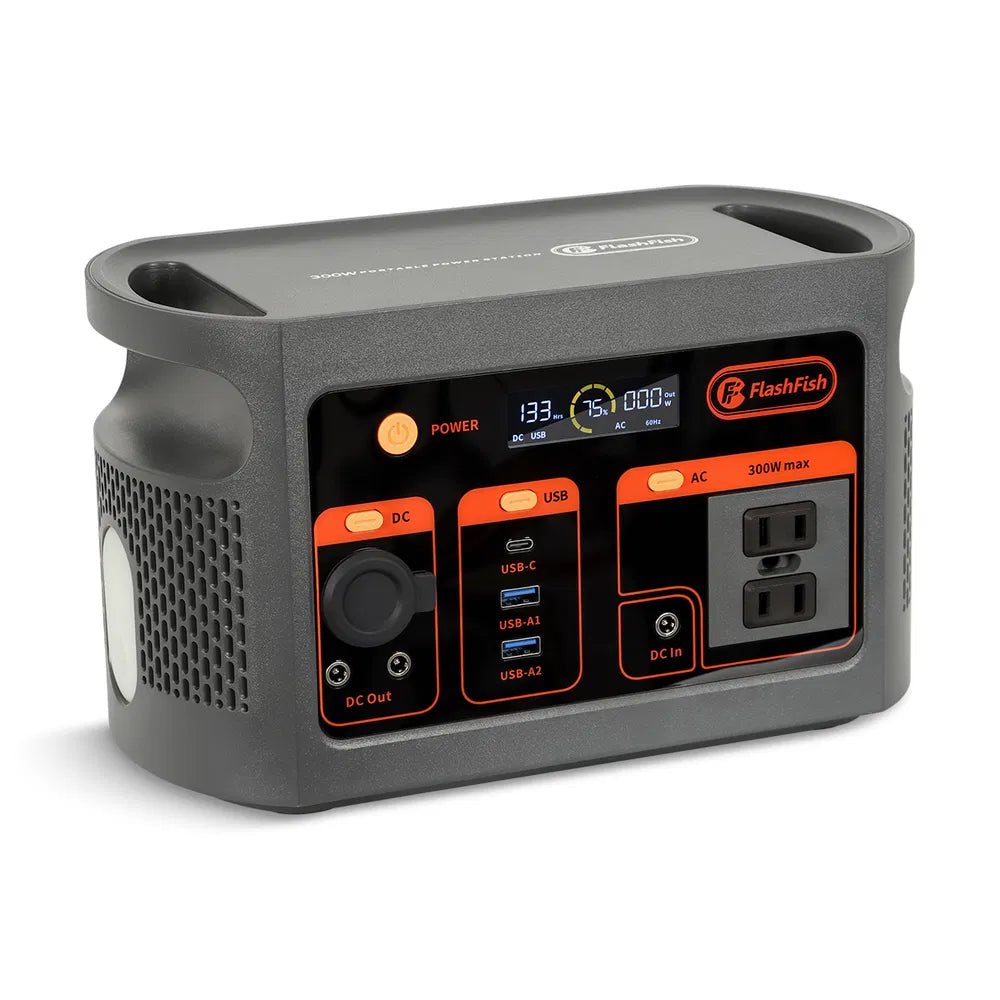 Voyah™ E103 Ultra-Durable Portable Power Station | 300W LiFePO4 Solar Generator