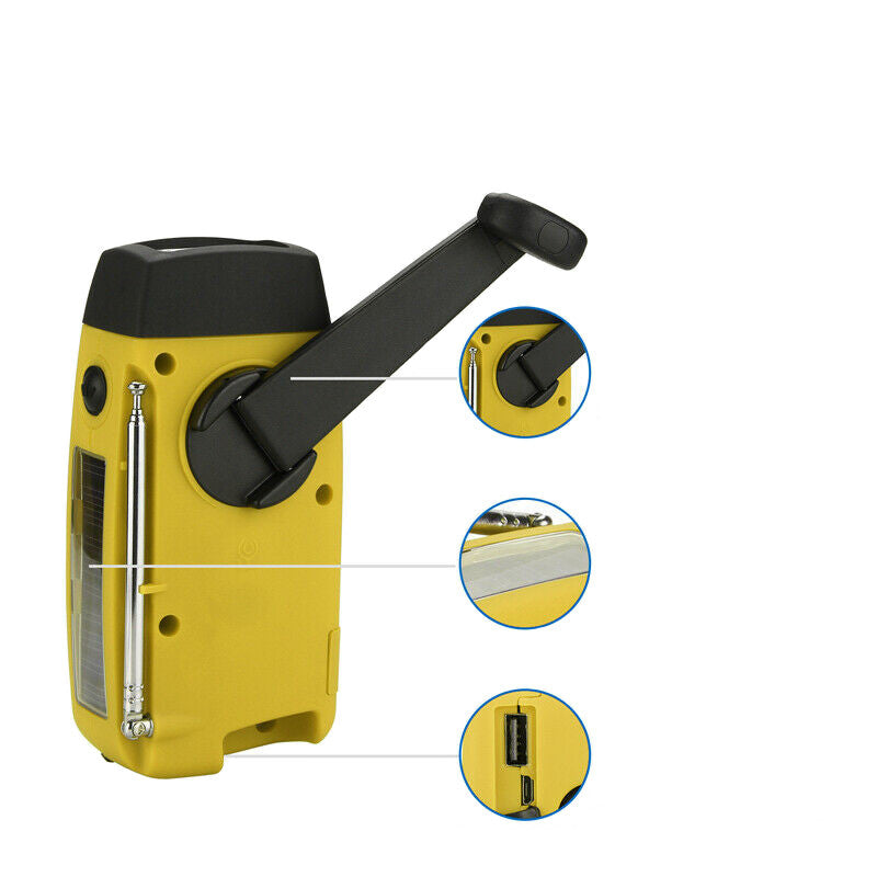 Voyah™ 4-in-1 Emergency Solar Radio | AM/FM/WB Weather Alert & Survival Power Bank
