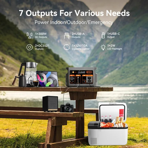 Voyah™ E103 Ultra-Durable Portable Power Station | 300W LiFePO4 Solar Generator